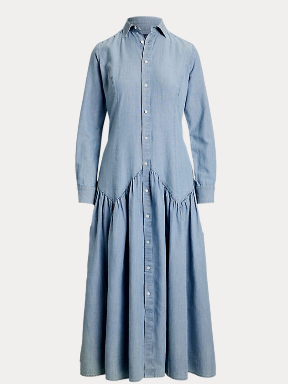 Polo by Ralph Lauren Cotton-Linen Chambray Shirt Dress